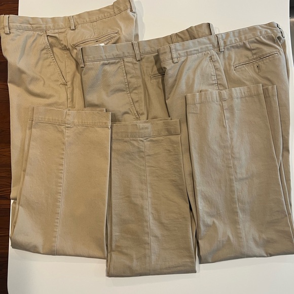 THREE mens khaki color chinos: Polo Ralph Lauren and Vineyard vines - Picture 2 of 10